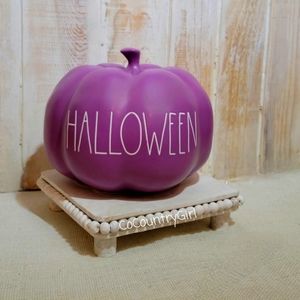 Rae Dunn Purple "HALLOWEEN" Pumpkin